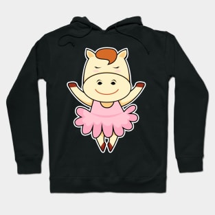 Horse as Ballerina in Ballet Hoodie